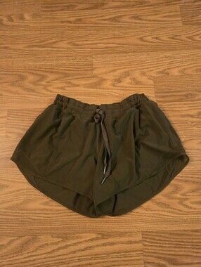 Women's Lululemon Olive Drawstring Athletic Shorts